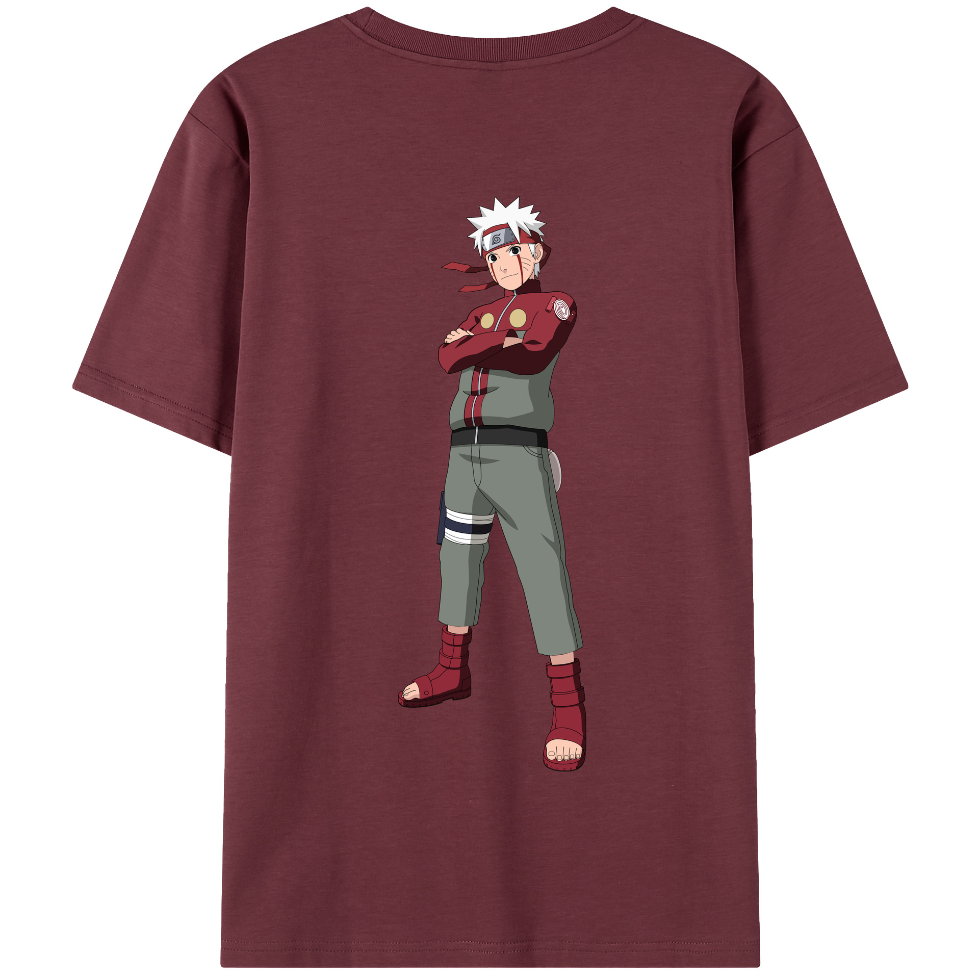 （画像用） NARUTO -ナルト- うずまき ナルト Uzumaki Naruto 綿100％半袖Tシャツ（背面プリント）